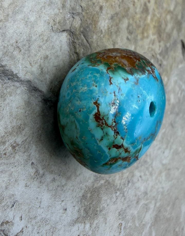 RARE Royston Turquoise (NV) HUGE Focal Bead 21x25x16mm