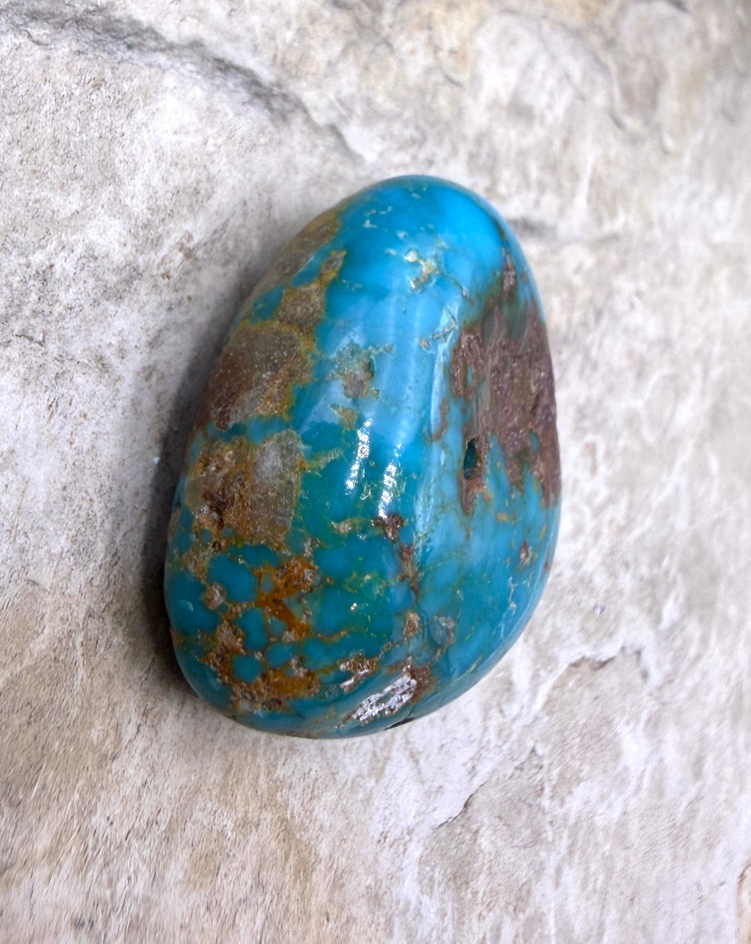 RARE Royston Turquoise (NV) HUGE Focal Bead 25x30x12mm