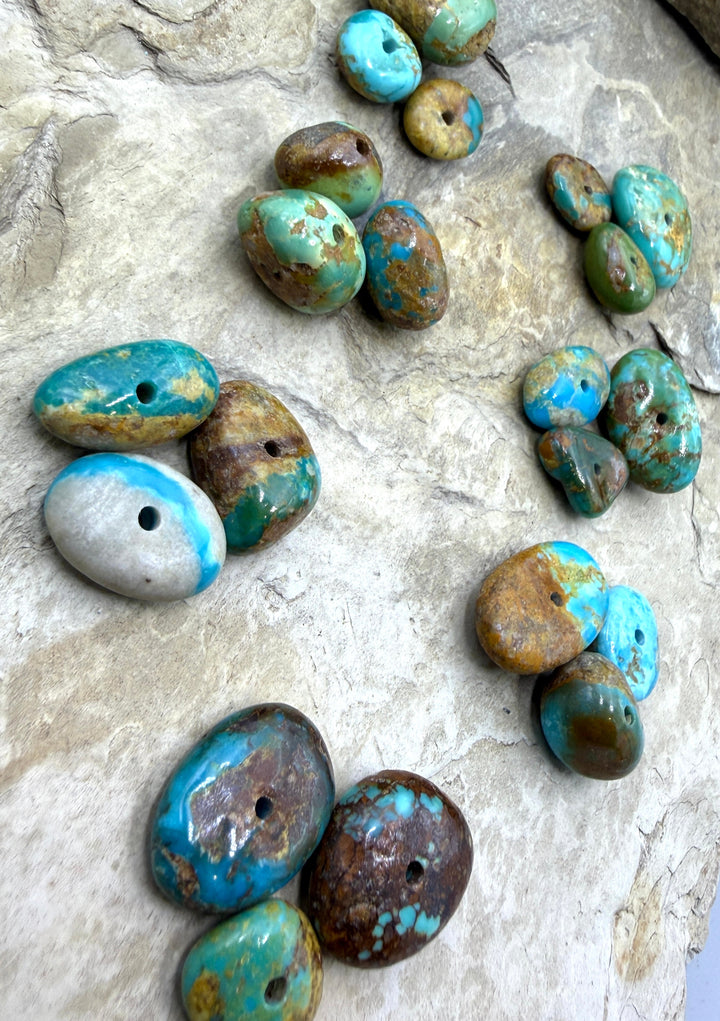 RARE Royston Turquoise (NV) Large Hole Bead Sets Select