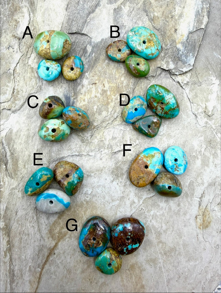 RARE Royston Turquoise (NV) Large Hole Bead Sets Select