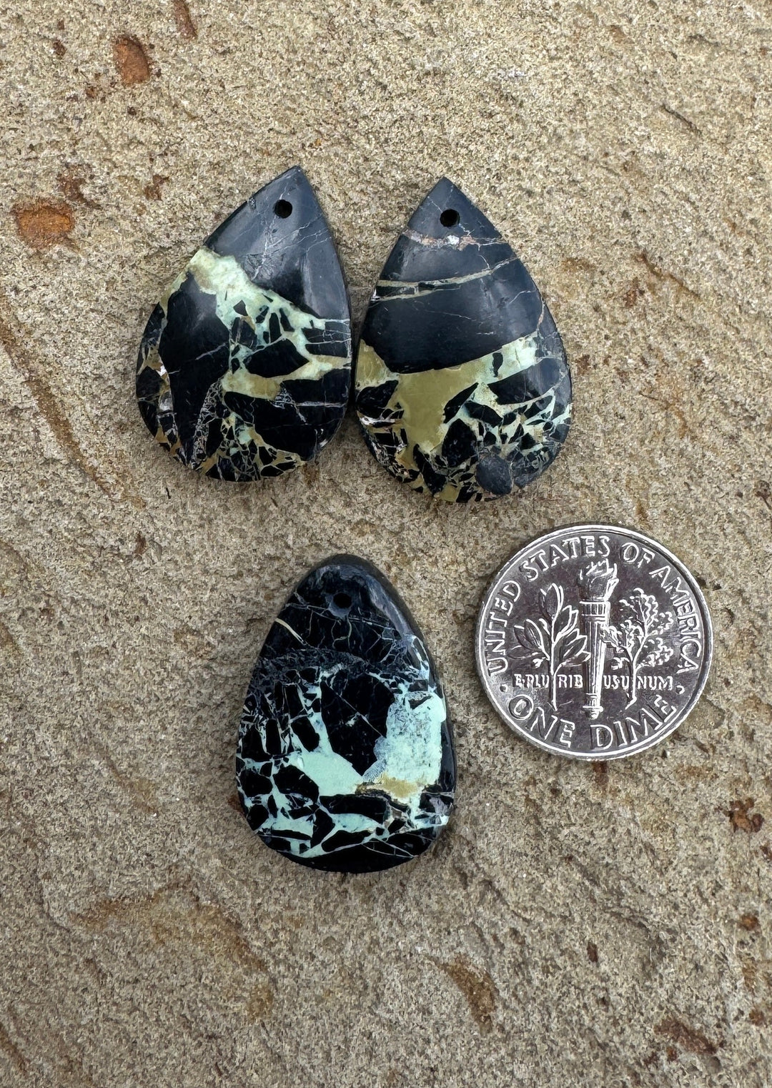 RARE San Pedro Variscite (Nevada) Matching Earring Slab