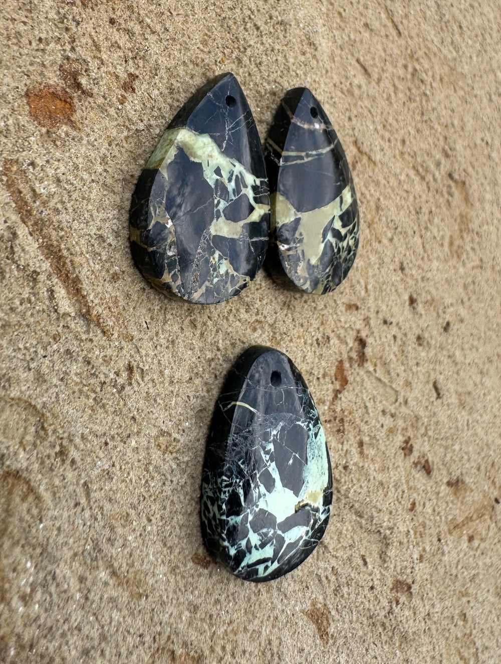 RARE San Pedro Variscite (Nevada) Matching Earring Slab