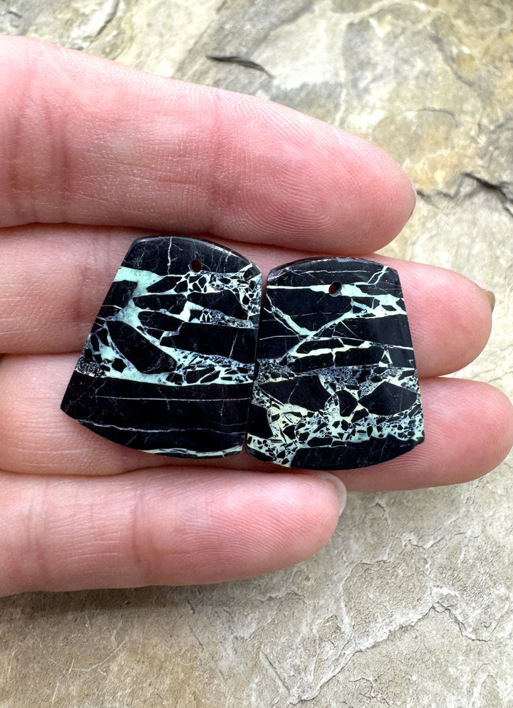 RARE San Pedro Variscite (Nevada) Matching Earring Slab