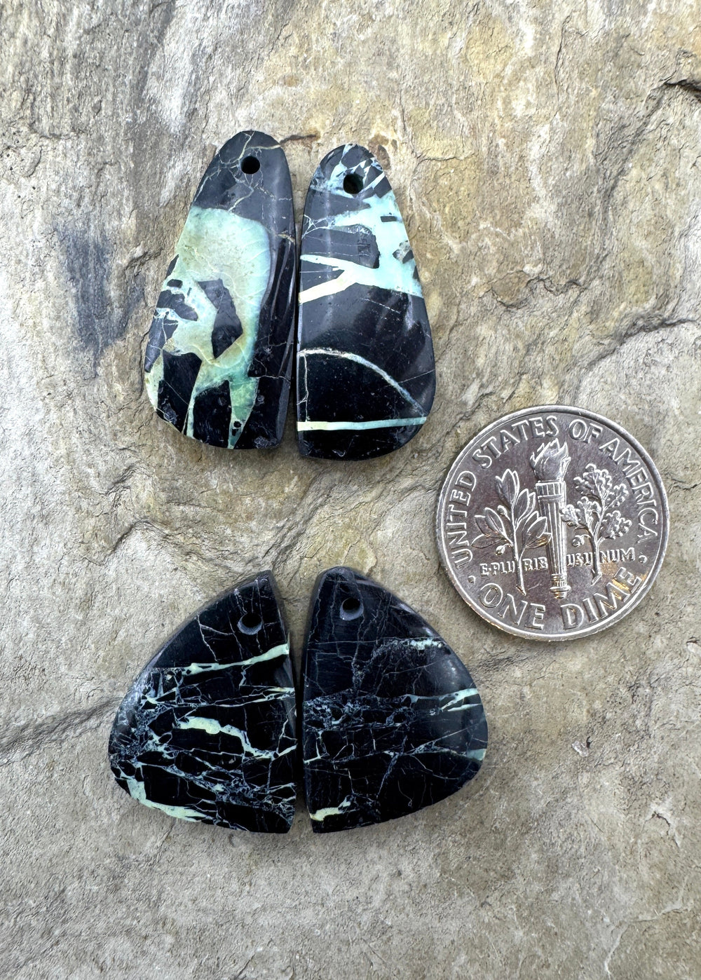 RARE San Pedro Variscite (Nevada) Matching Earring Slab