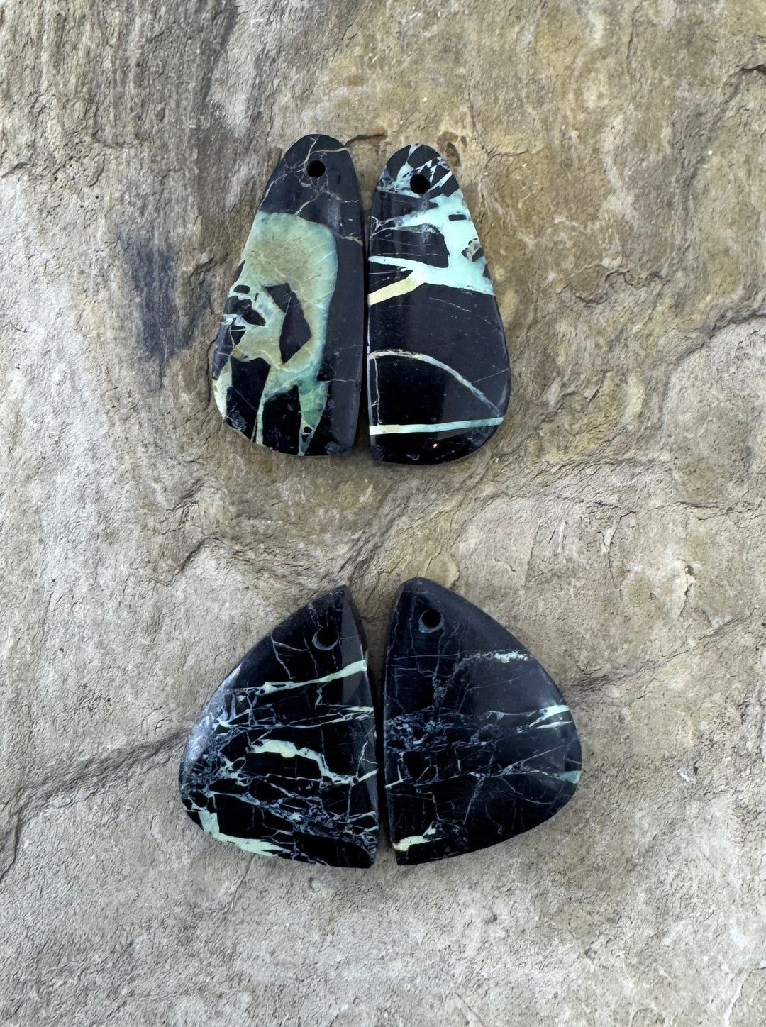 RARE San Pedro Variscite (Nevada) Matching Earring Slab