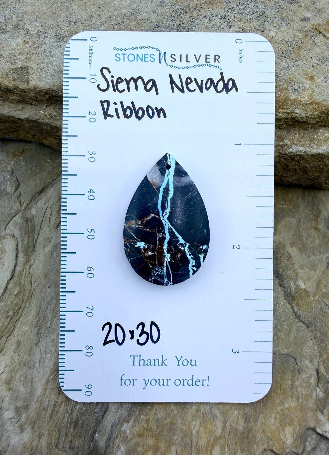 RARE Sierra Nevada Ribbon Turquoise (Nevada) Focal Pendant