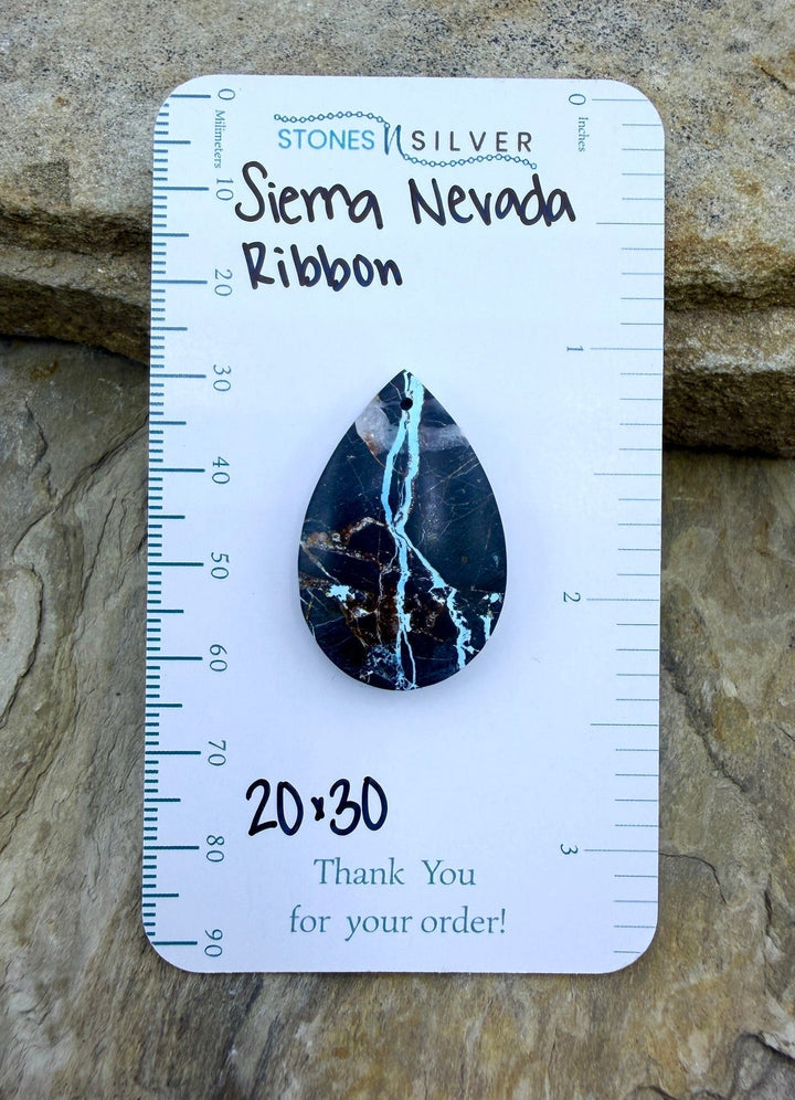 RARE Sierra Nevada Ribbon Turquoise (Nevada) Focal Pendant