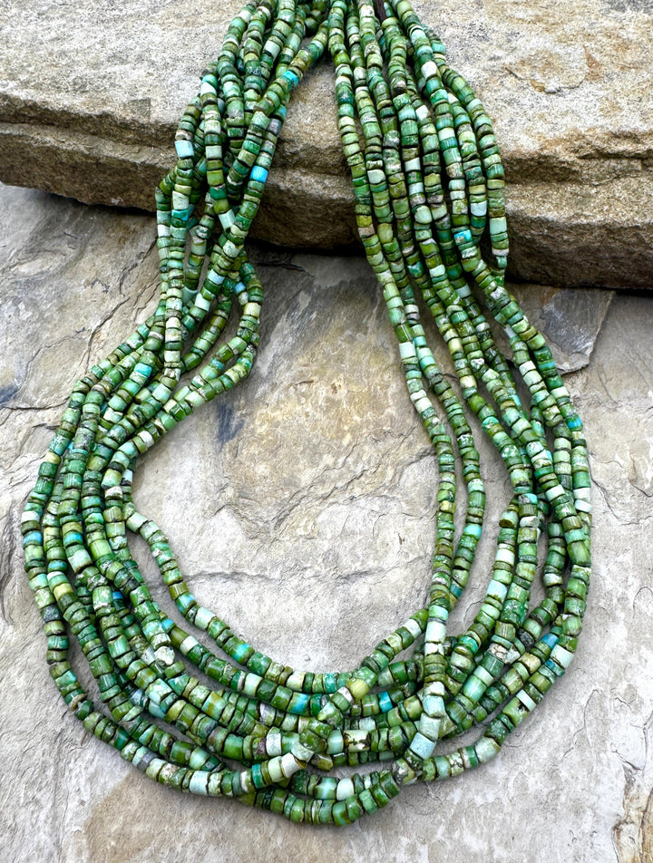 RARE Sonoran Gold Turquoise (Mex) 3-3.5mm Heishi Beads 16.5