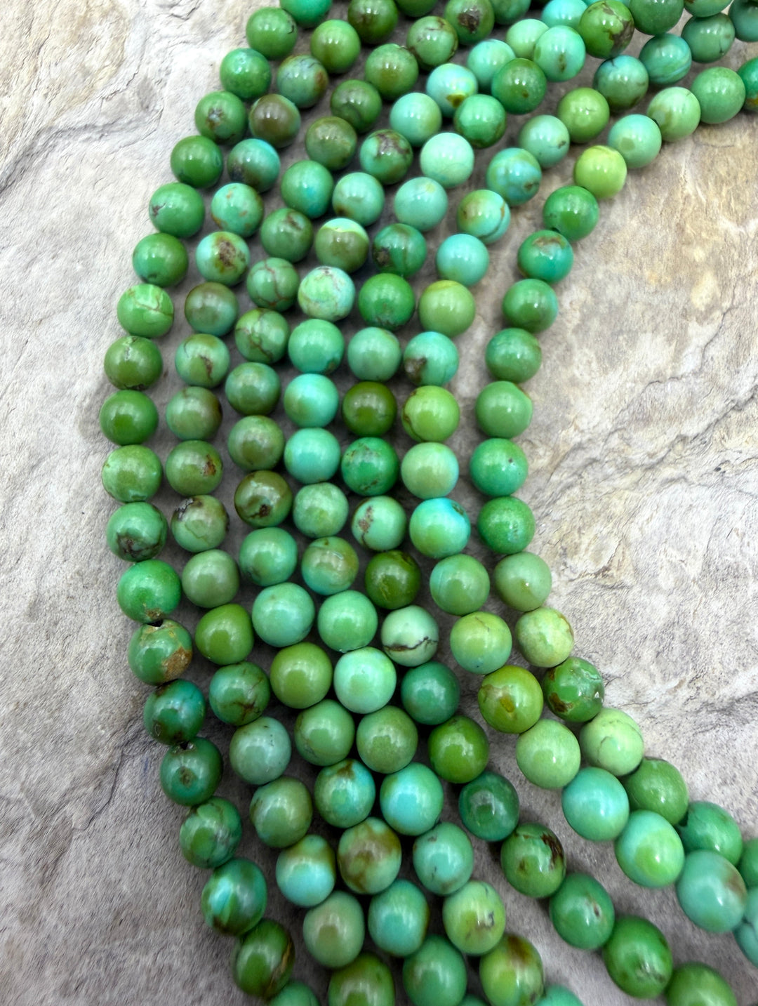 RARE Sonoran Gold Turquoise (Mex) 3mm Round Beads