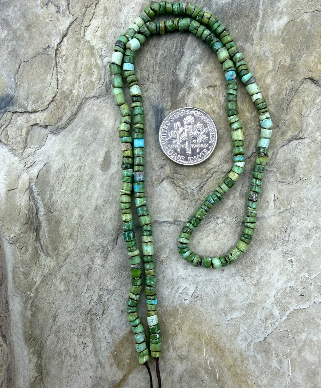 RARE Sonoran Gold Turquoise (Mex) Heishi 3mm 16.5 Inch