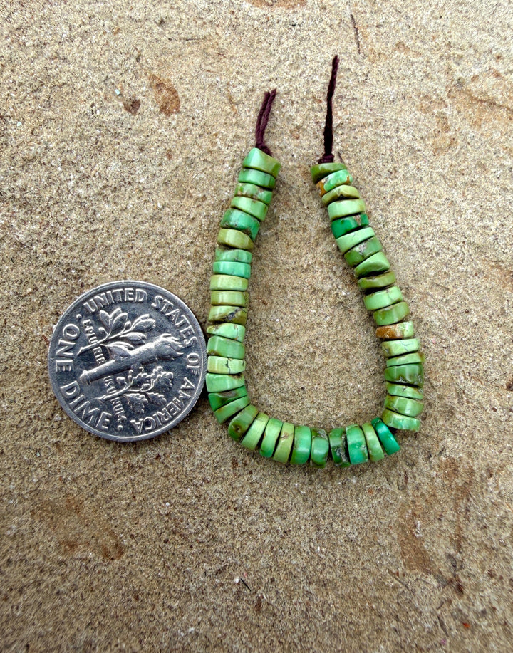 RARE Sonoran Gold Turquoise (Mex) Heishi 4mm 3 Inch Strand