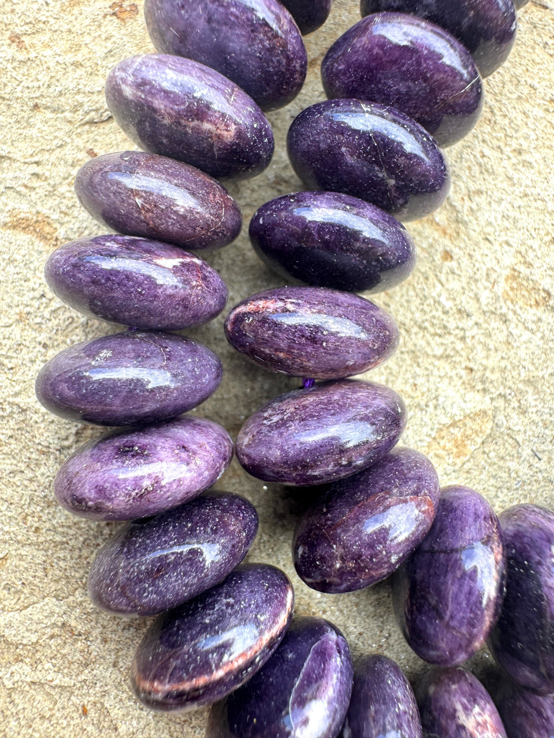 RARE Sugilite (South Africa) 15x8mm Rondelle Beads 16 Inch