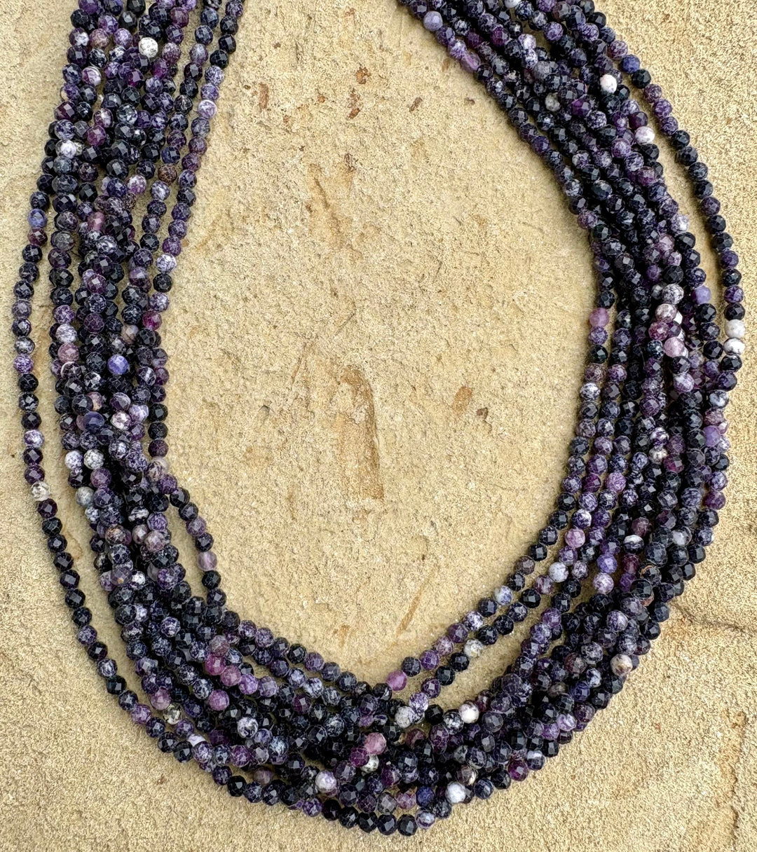 RARE Sugilite (South Africa) 3mm Round Micro-Faceted Bead