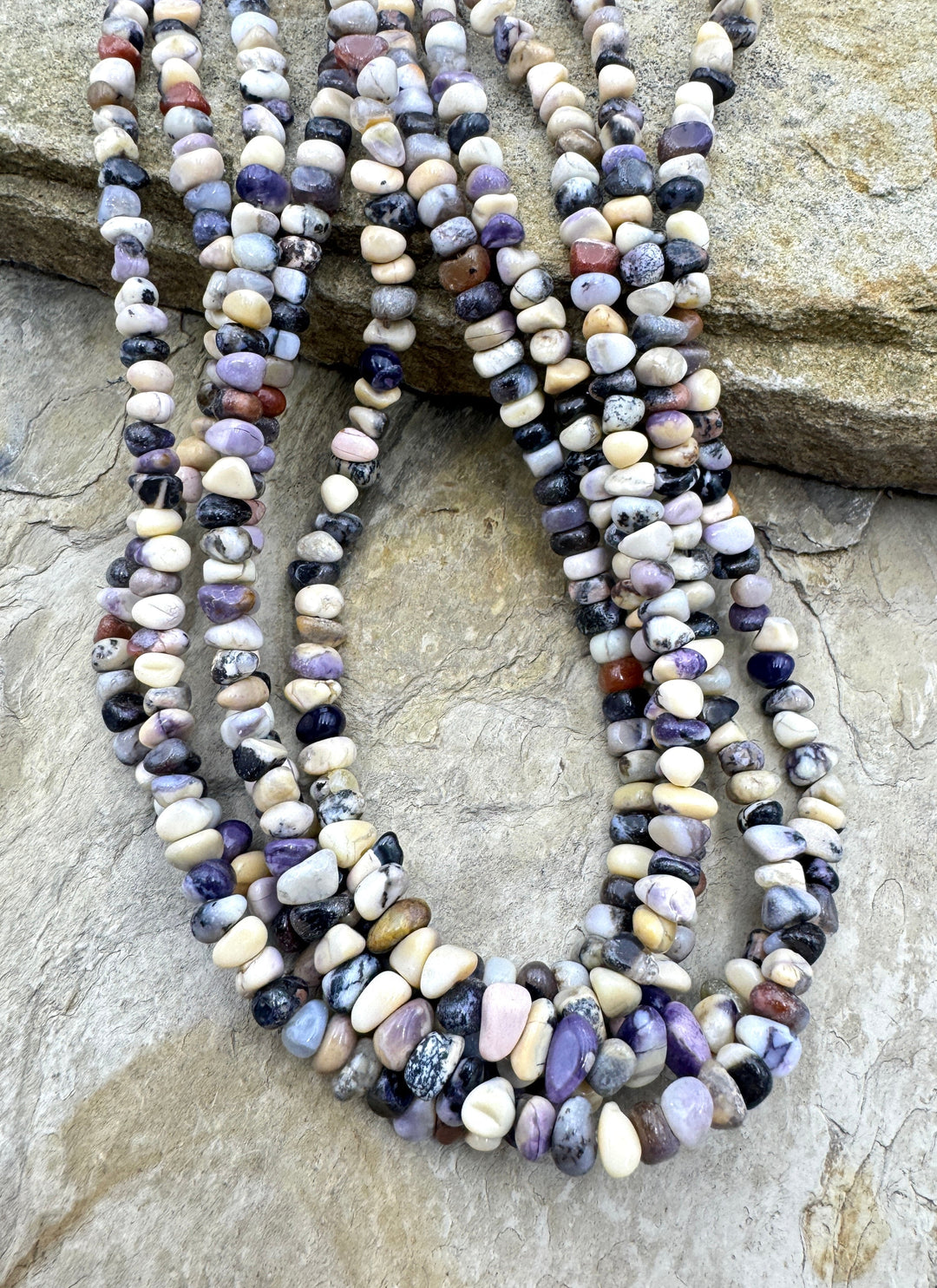 RARE Utah Tiffany Stone 4-7mm Nugget Bead Strand 16 inch