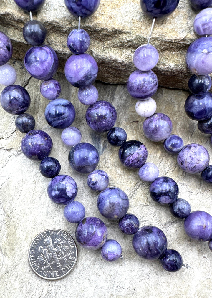 RARE Utah Tiffany Stone 8 and 12mm Round Beads Designer