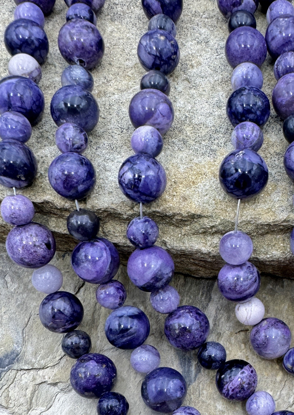 RARE Utah Tiffany Stone 8 and 12mm Round Beads Designer