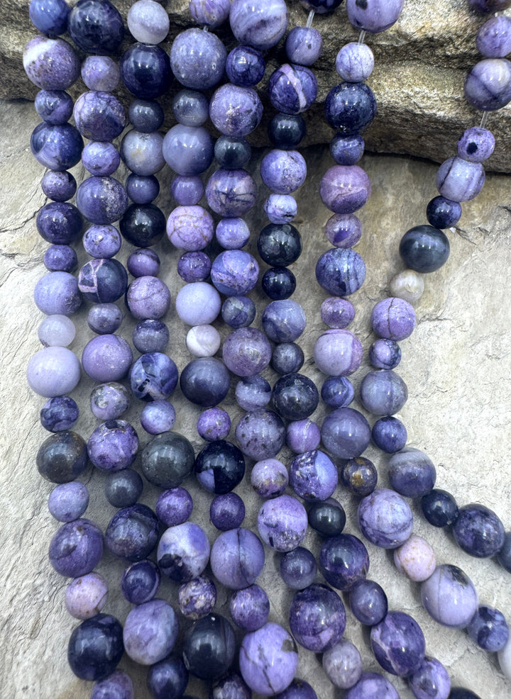 RARE Utah Tiffany Stone Designer Bead Strand 8 inch Strand