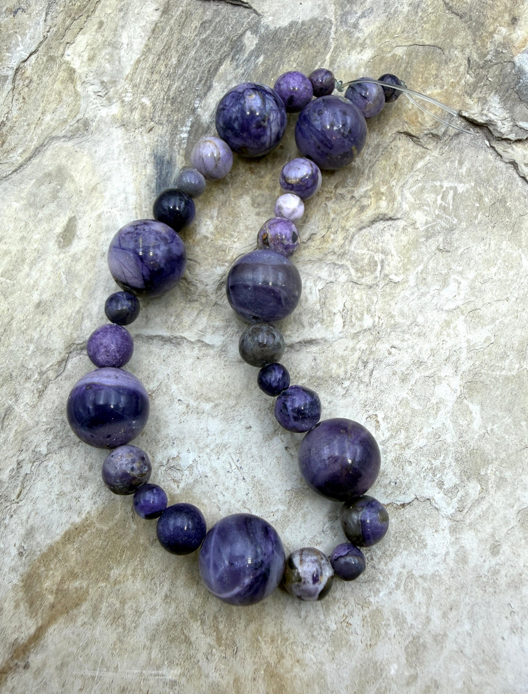RARE Utah Tiffany Stone Designer Focal Strand 5-13mm Round