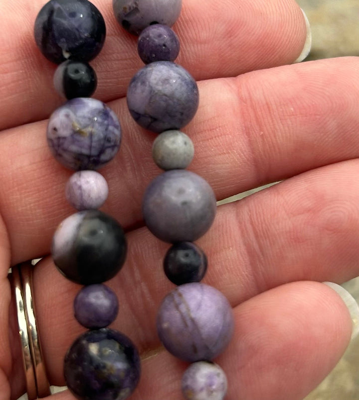 RARE Utah Tiffany Stone Designer Strand Round Beads 6 &