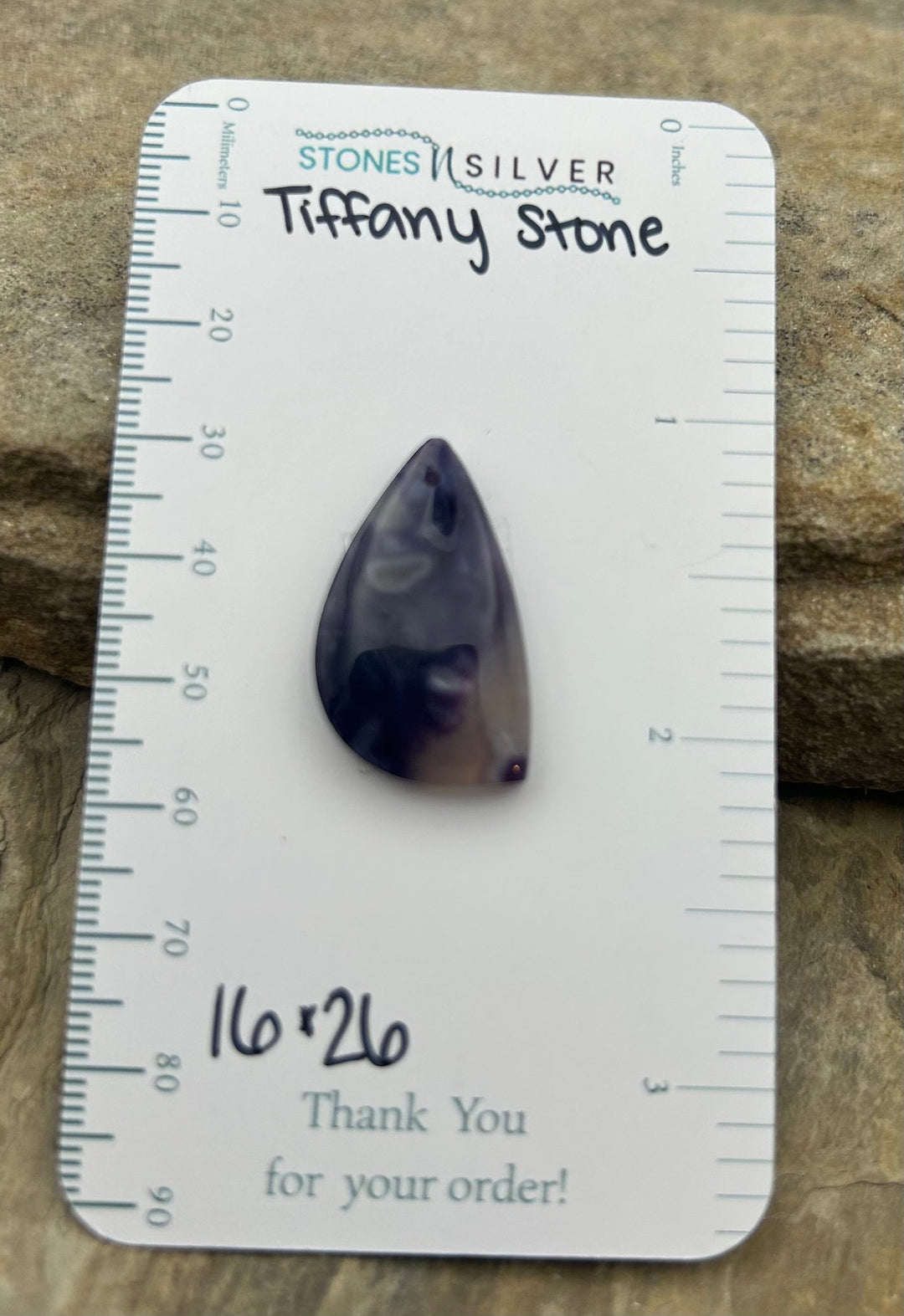RARE Utah Tiffany Stone Focal Pendant Bead 16x26mm