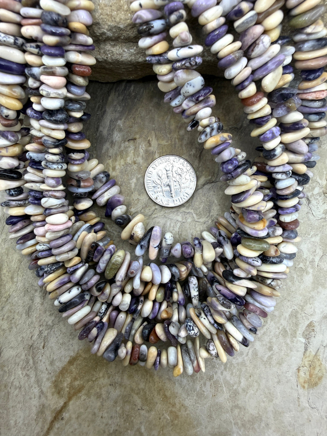 RARE Utah Tiffany Stone Graduated Flat Chip/Nugget Beads