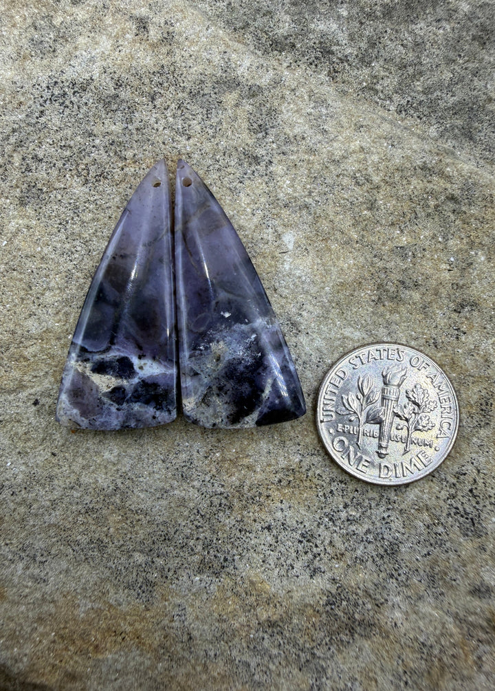 RARE Utah Tiffany Stone Matching Earring Slab Bead 14x36mm