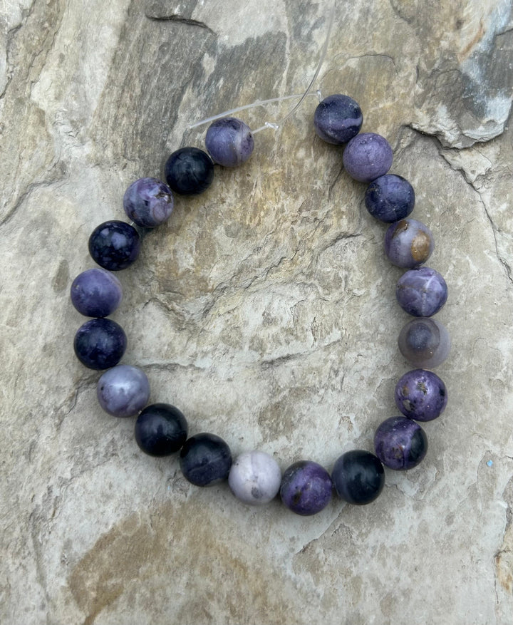 RARE Utah Tiffany Stone Round Beads 10mm ONE 7.5 Inch