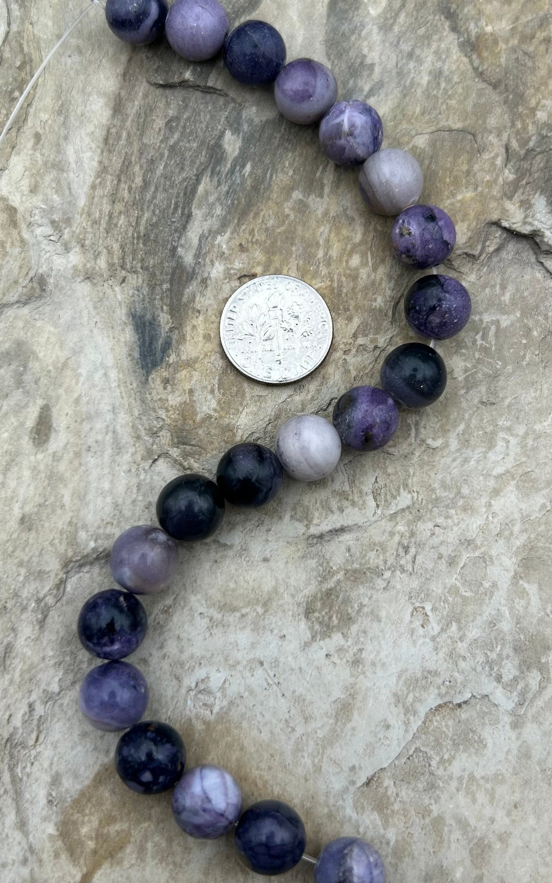 RARE Utah Tiffany Stone Round Beads 10mm ONE 7.5 Inch