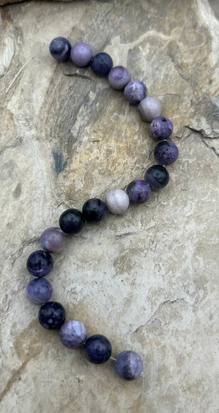 RARE Utah Tiffany Stone Round Beads 10mm ONE 7.5 Inch