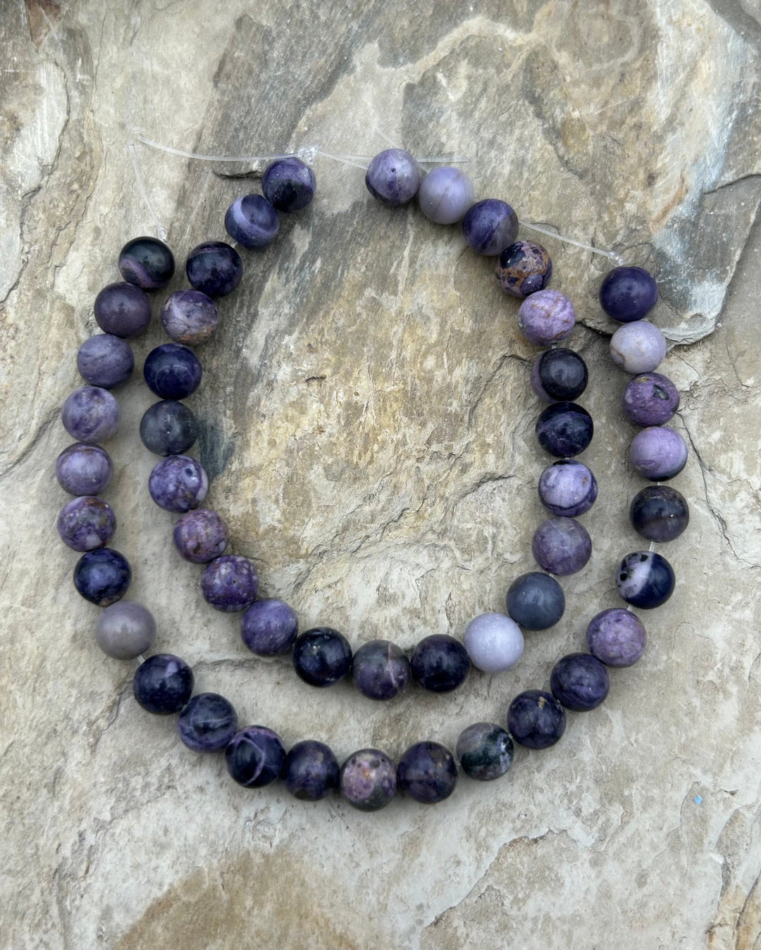 RARE Utah Tiffany Stone Round Beads 8mm ONE 7.5 Inch Strand