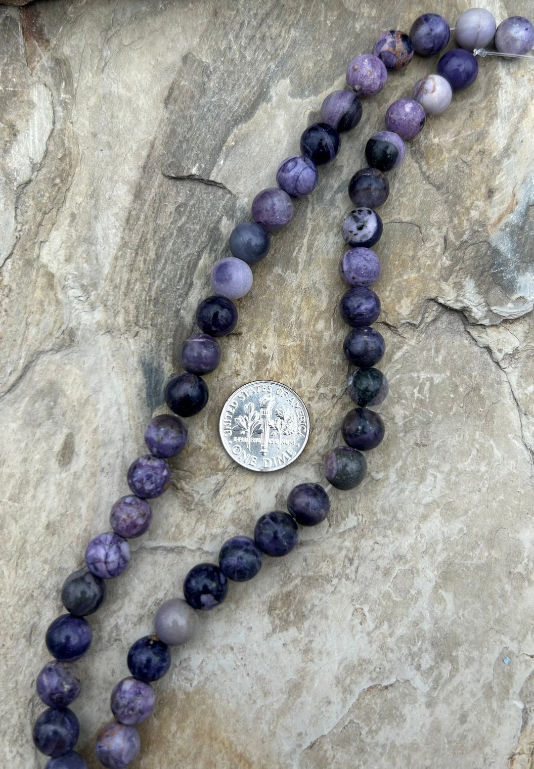 RARE Utah Tiffany Stone Round Beads 8mm ONE 7.5 Inch Strand