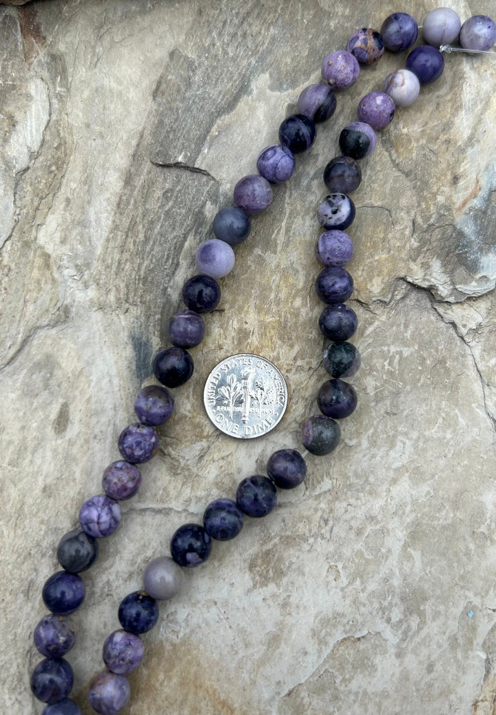 RARE Utah Tiffany Stone Round Beads 8mm ONE 7.5 Inch Strand