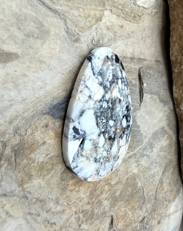 RARE White Buffalo (Nevada) Composite Focal Pendant Bead