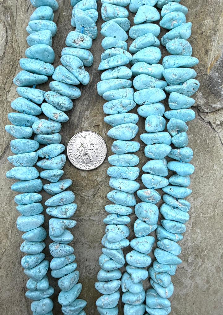 RARE White Creek Turquoise (Nevada) Graduated 5-15mm Long