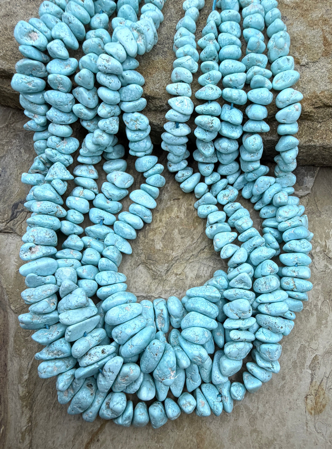 RARE White Creek Turquoise (Nevada) Graduated 5-15mm Long