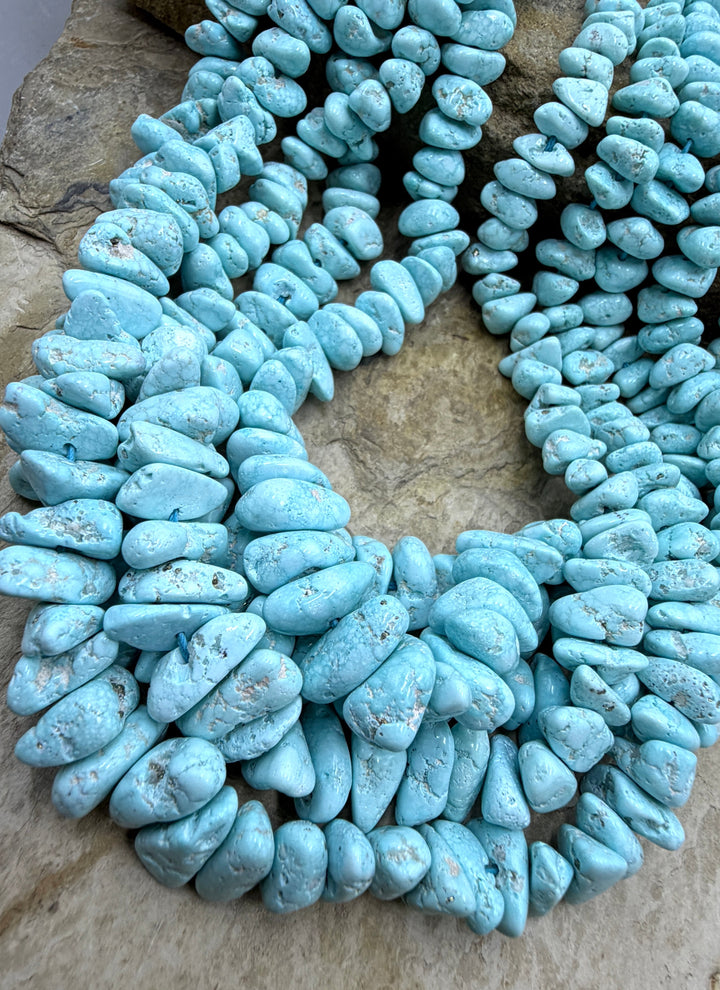 RARE White Creek Turquoise (Nevada) Graduated 6-15mm Long