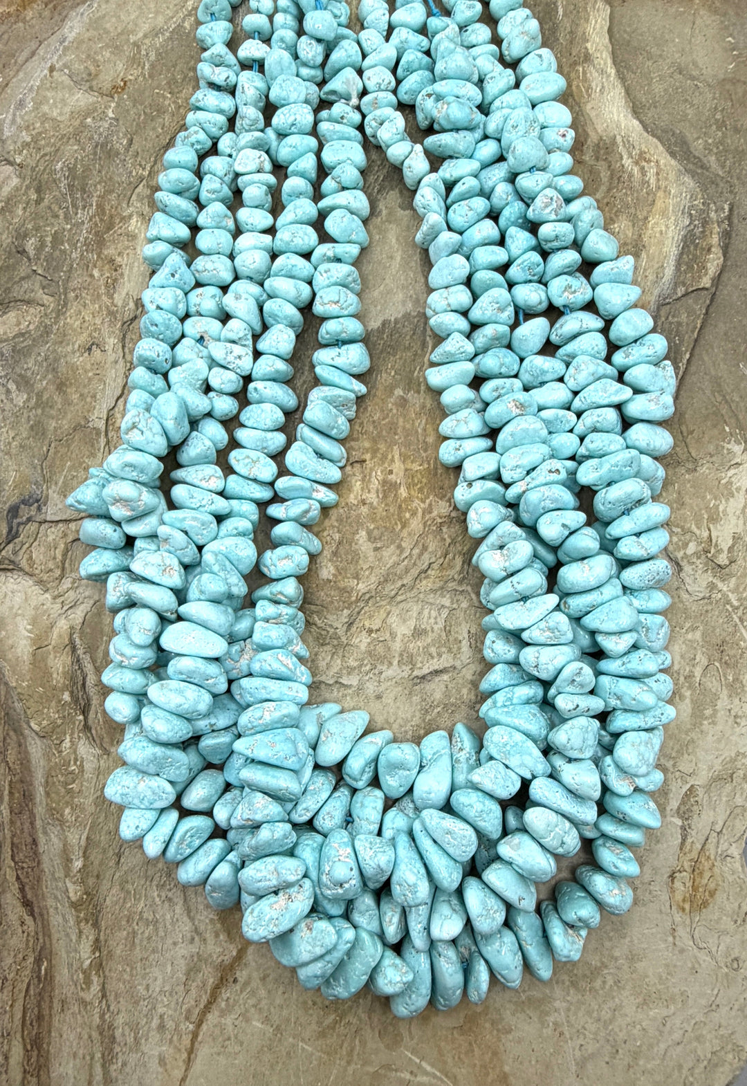 RARE White Creek Turquoise (Nevada) Graduated 6-15mm Long