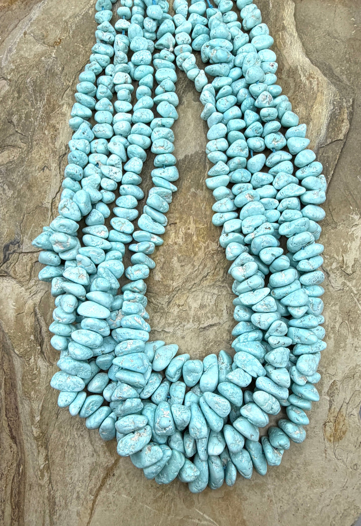 RARE White Creek Turquoise (Nevada) Graduated 6-15mm Long