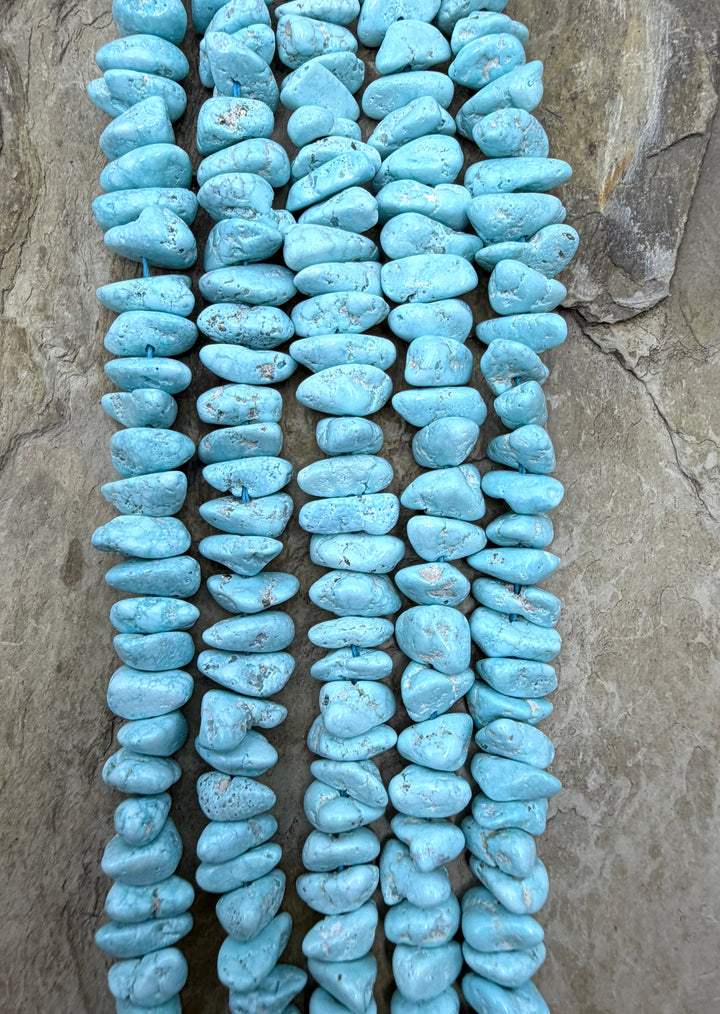 RARE White Creek Turquoise (Nevada) Graduated 6-15mm Long