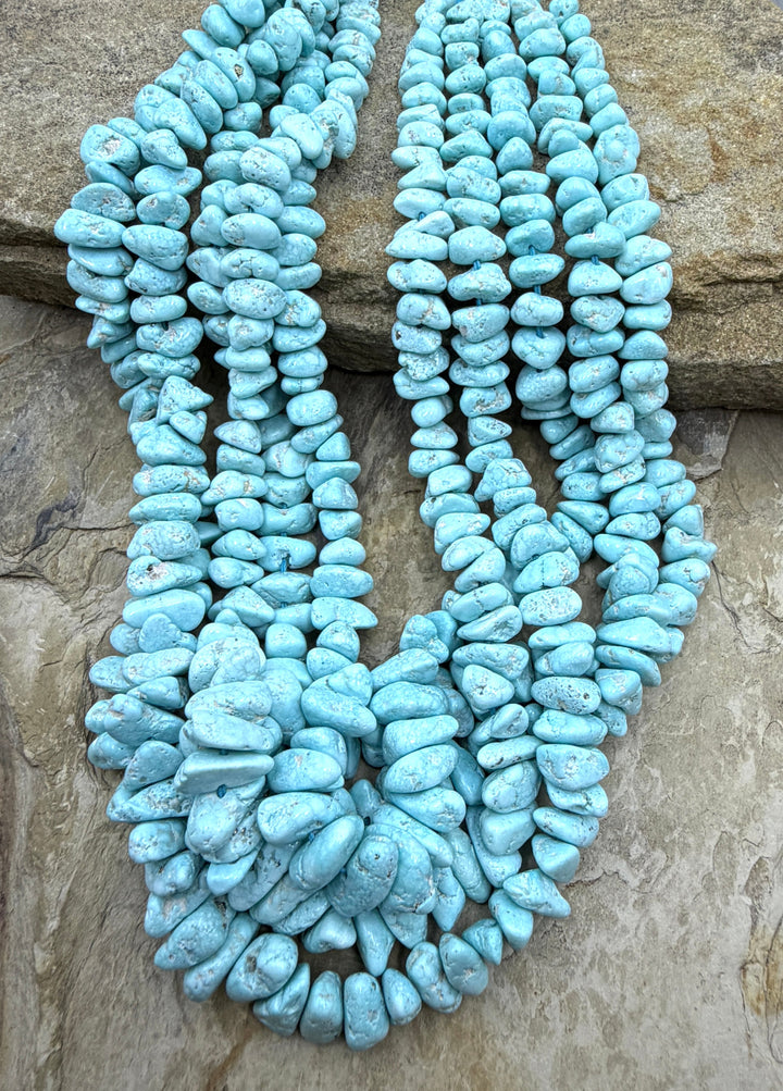 RARE White Creek Turquoise (Nevada) Graduated 6-15mm Long