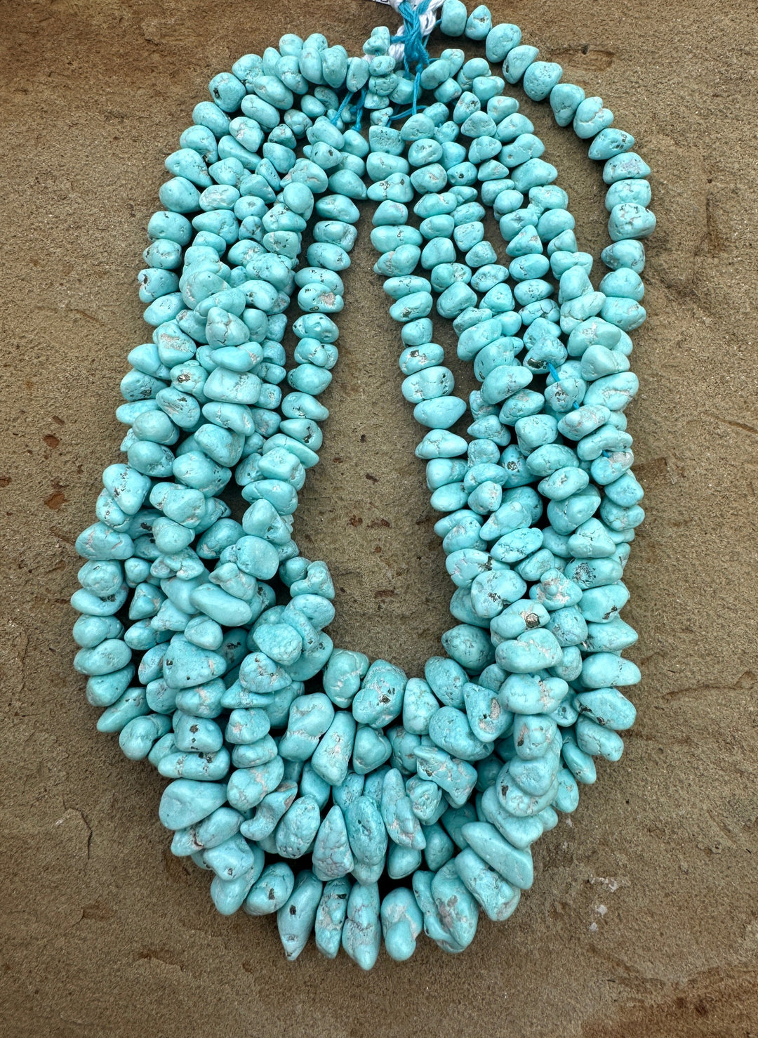 RARE White Creek Turquoise (Nevada) Large Graduated 8-16mm
