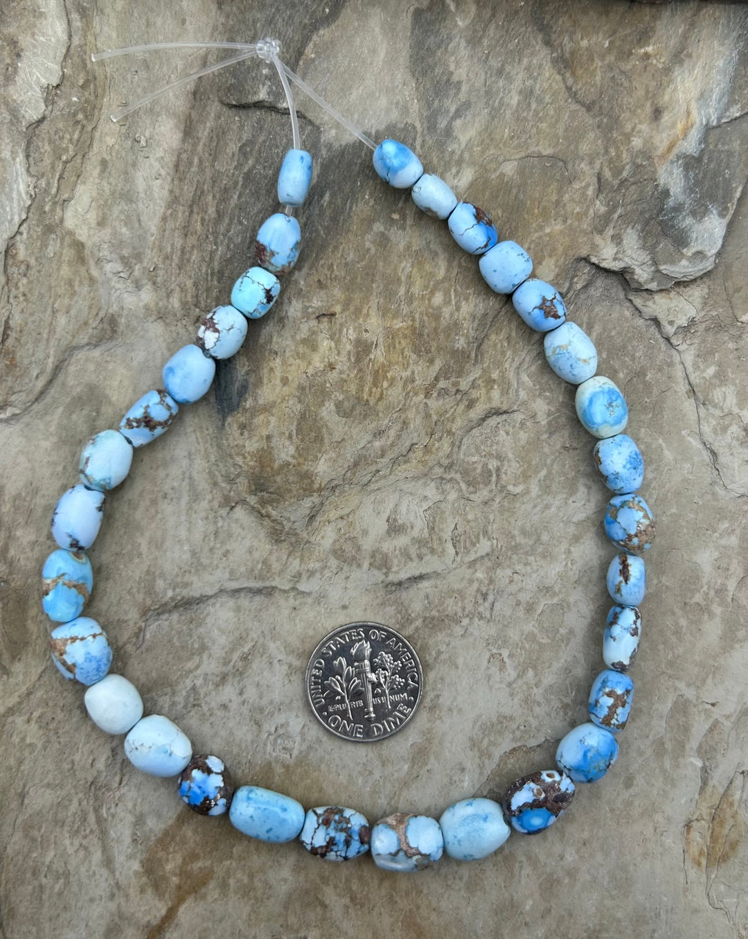 RAREGolden Hills Turquoise (Kazakhstan) Graduated Rounded