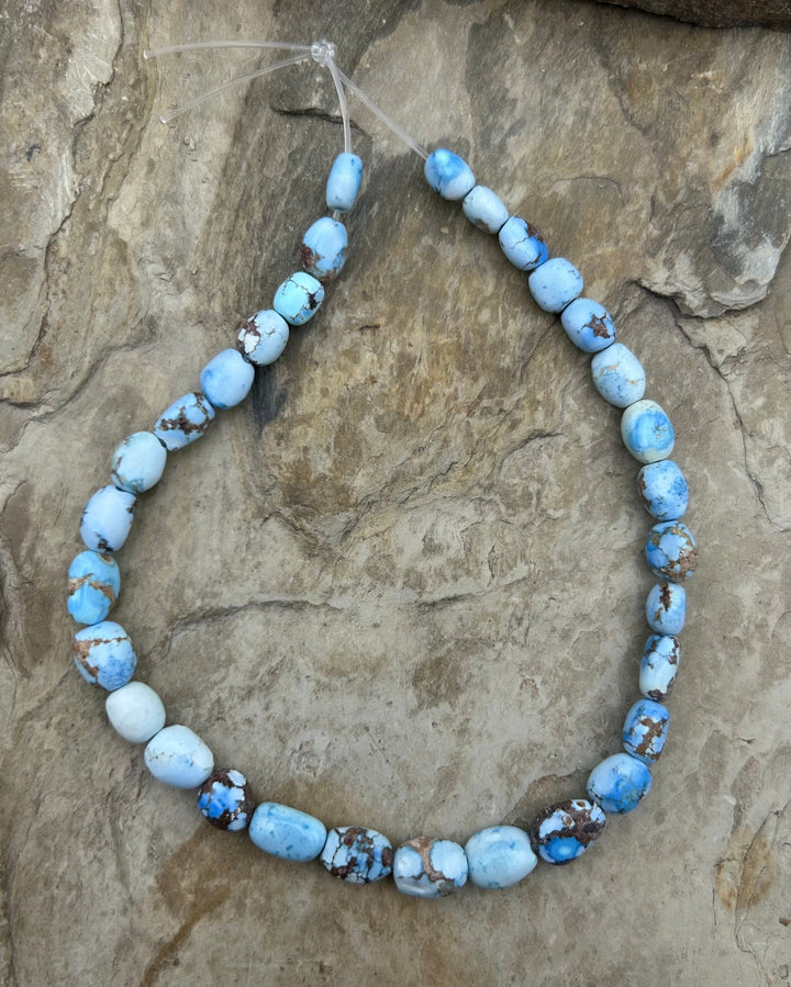 RAREGolden Hills Turquoise (Kazakhstan) Graduated Rounded