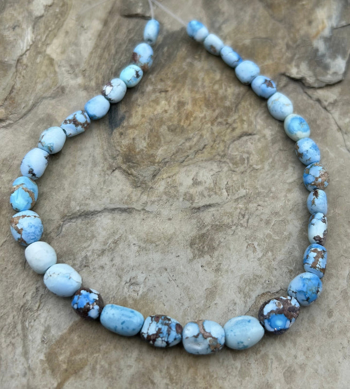 RAREGolden Hills Turquoise (Kazakhstan) Graduated Rounded