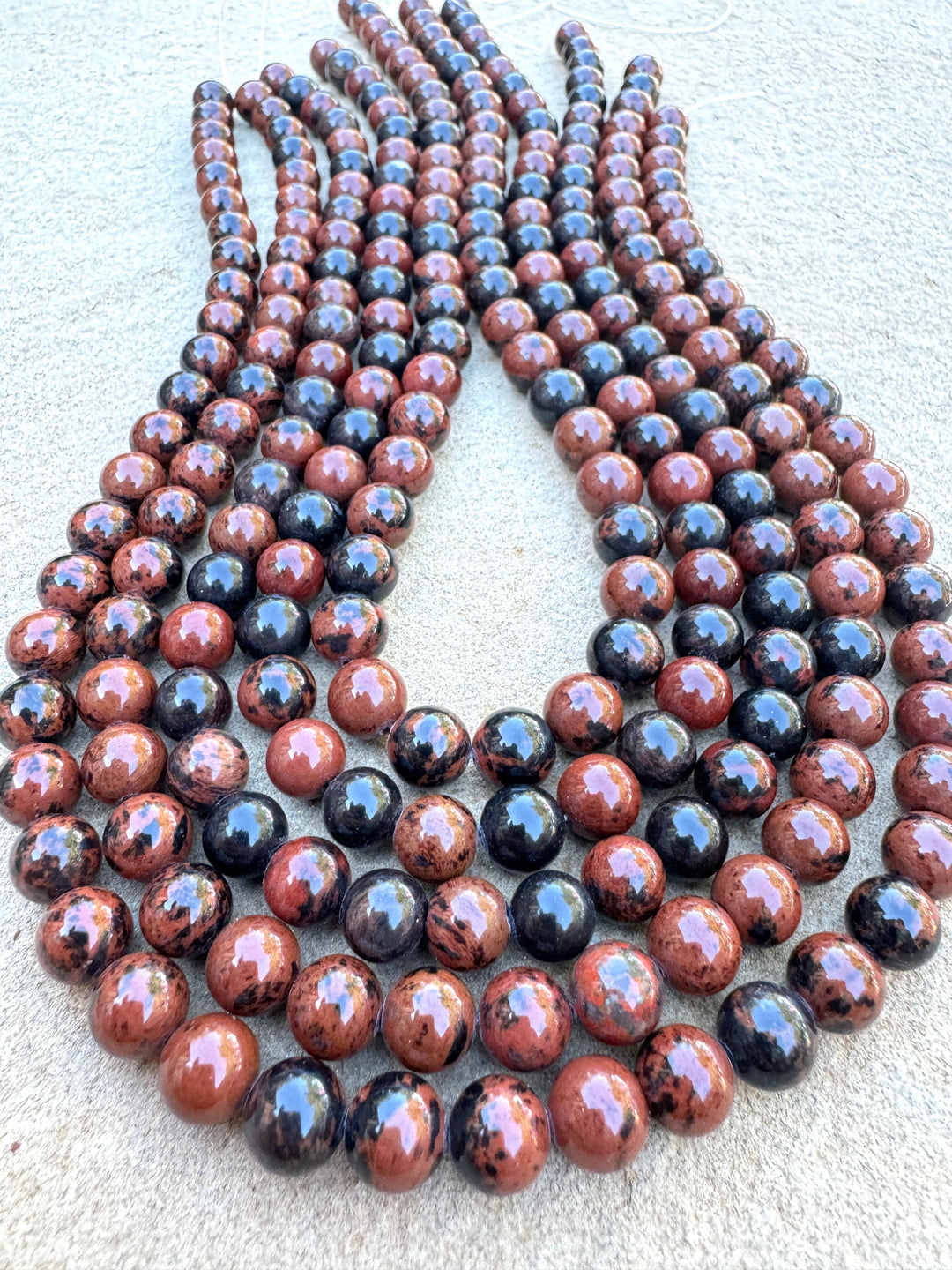 Red Jasper 8mm Round Beads 16 Inch Strand - Frog Skin Jasper