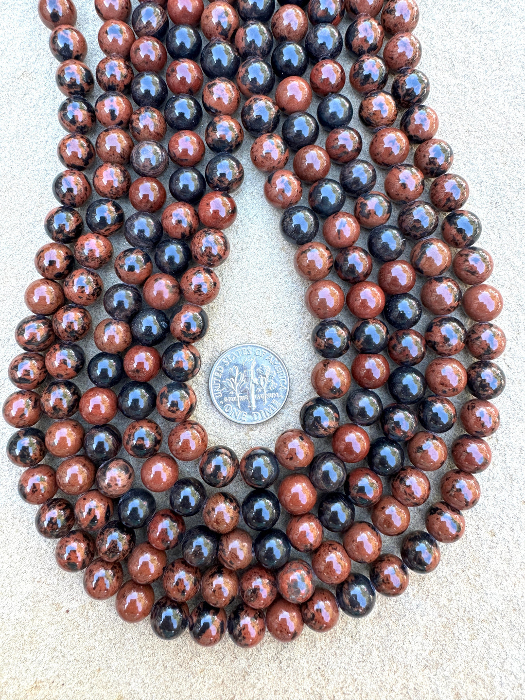 Red Jasper 8mm Round Beads 16 Inch Strand - Frog Skin Jasper