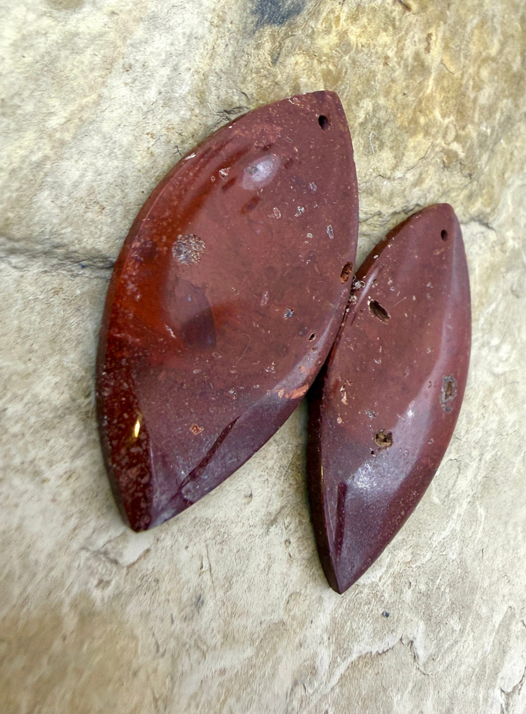 Red Jasperilla (Arizona) BIG Matching Earring Slab Bead