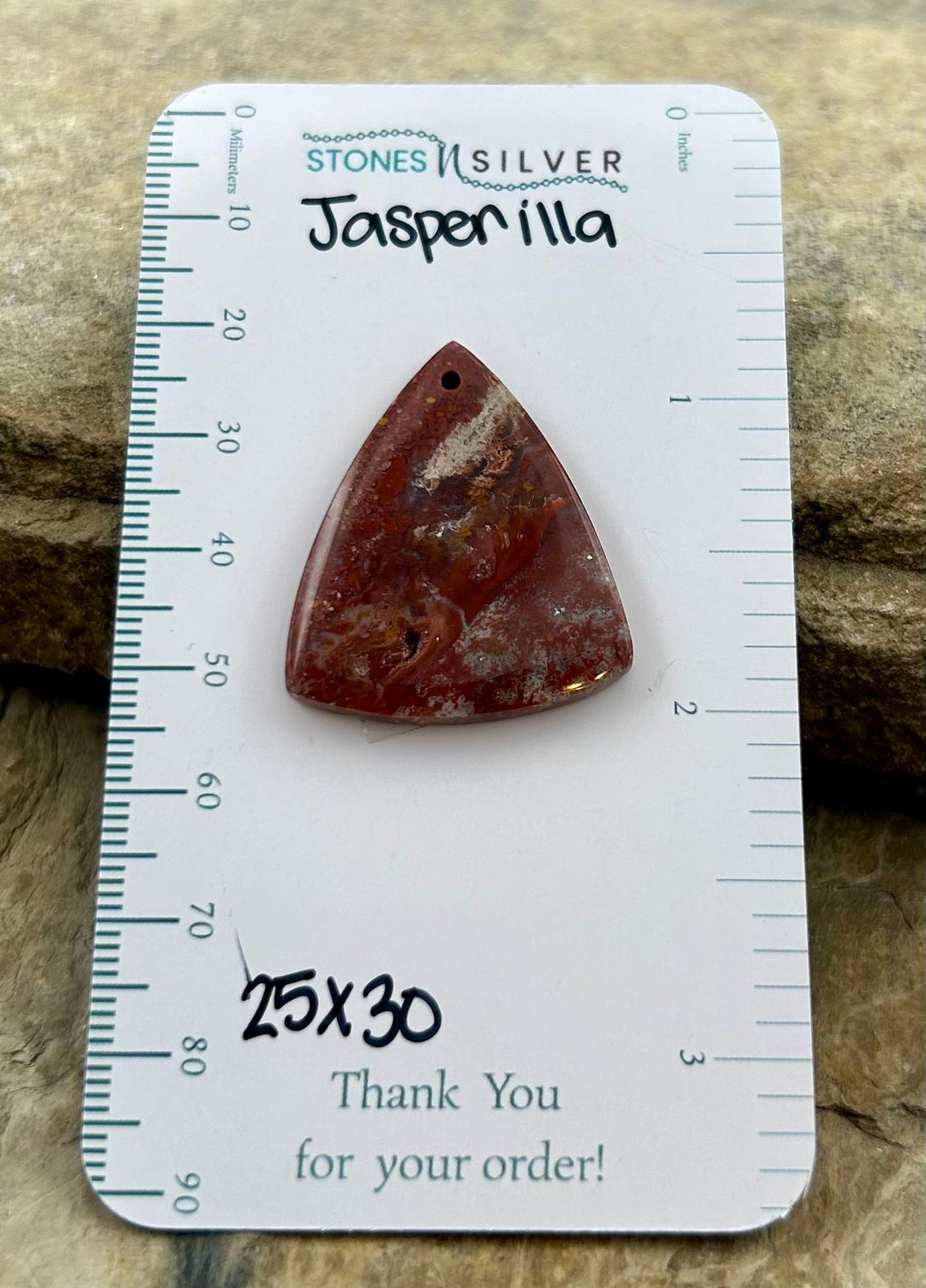 Red Jasperilla (Arizona) Focal Pendant Bead 25x30mm