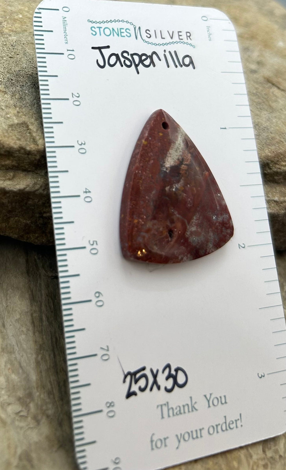 Red Jasperilla (Arizona) Focal Pendant Bead 25x30mm