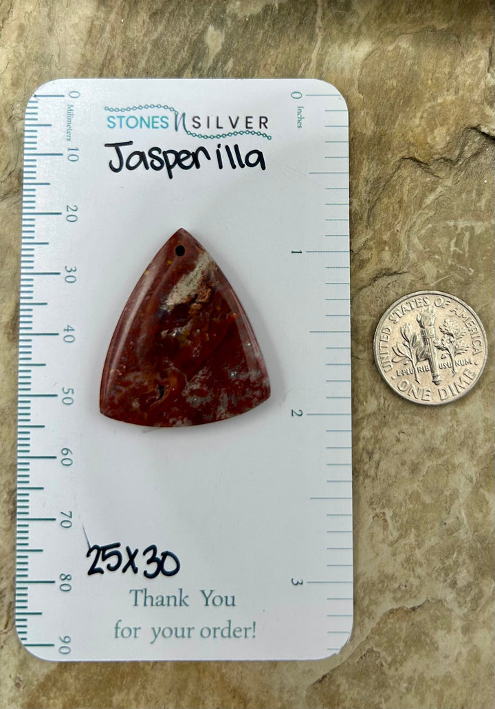 Red Jasperilla (Arizona) Focal Pendant Bead 25x30mm